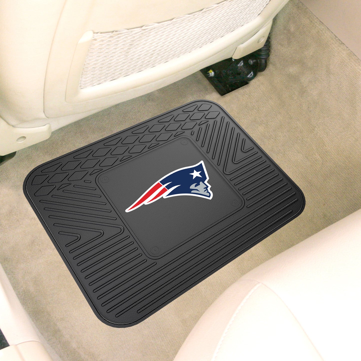 New England Patriots Back Seat Car Utility Mat - 14in. x 17in.