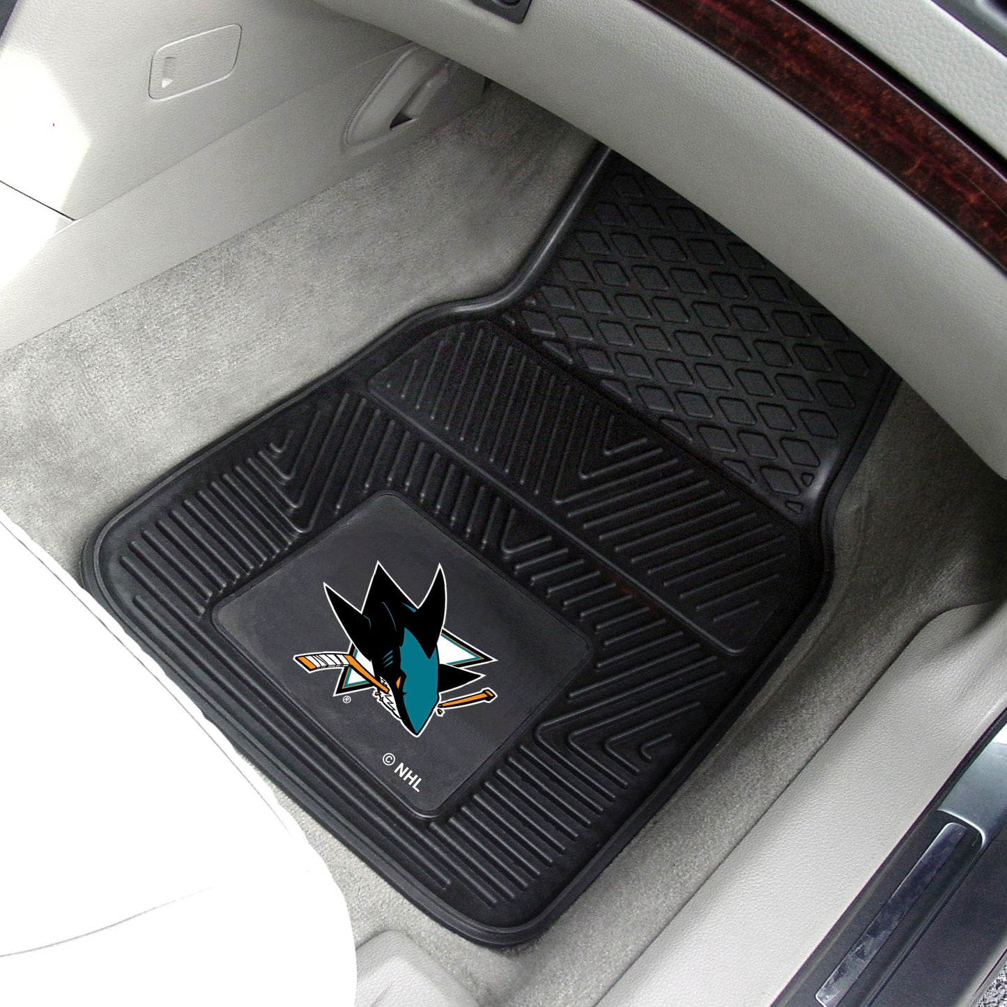 San Jose Sharks Heavy Duty Car Mat Set - 2 Pieces