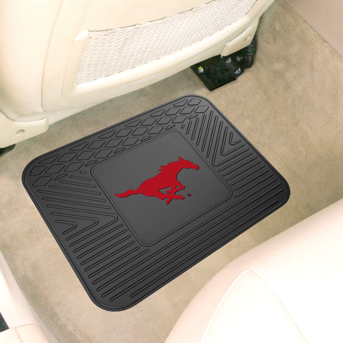 SMU Mustangs Back Seat Car Utility Mat - 14in. x 17in.