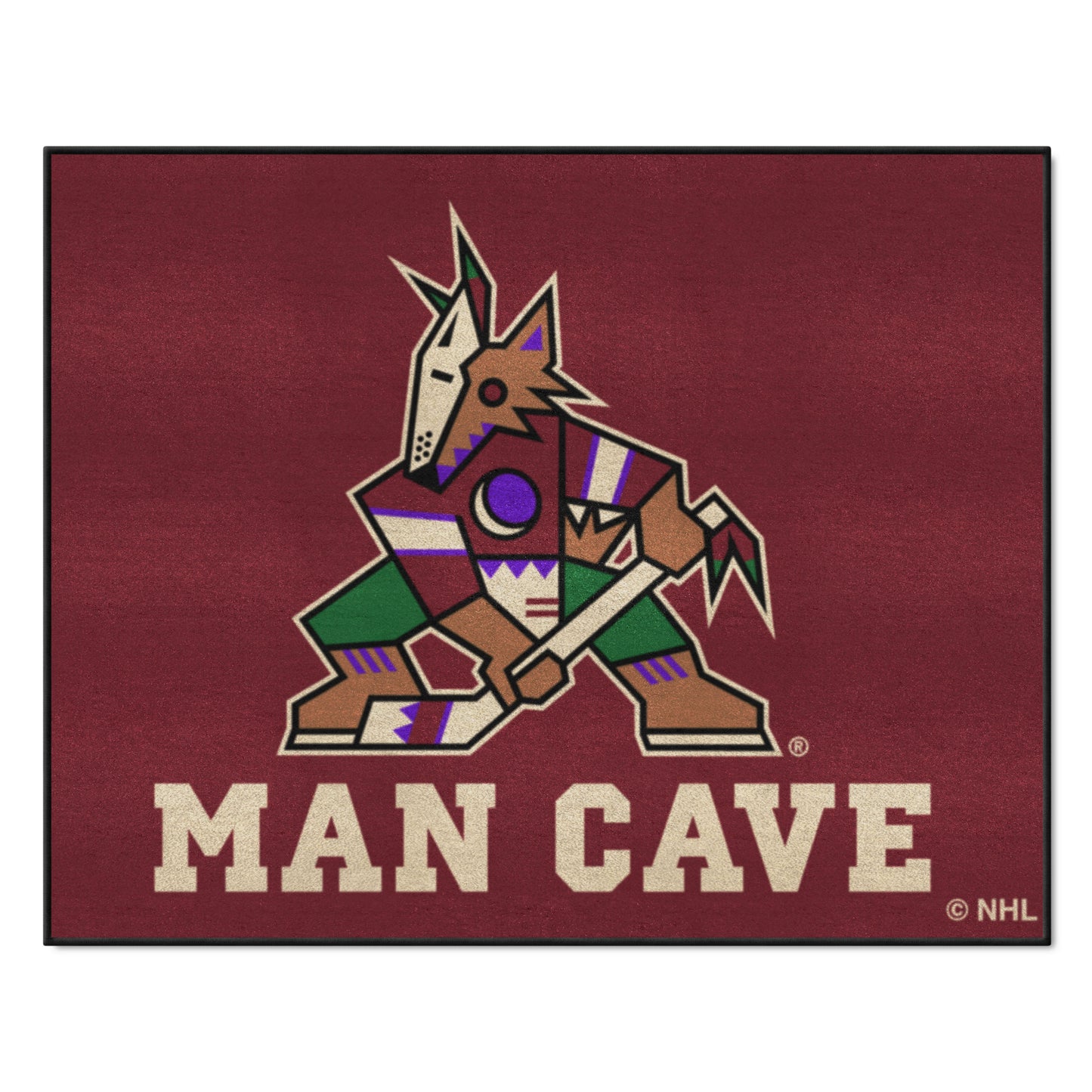 Arizona Coyotes Man Cave All-Star Rug - 34 in. x 42.5 in.