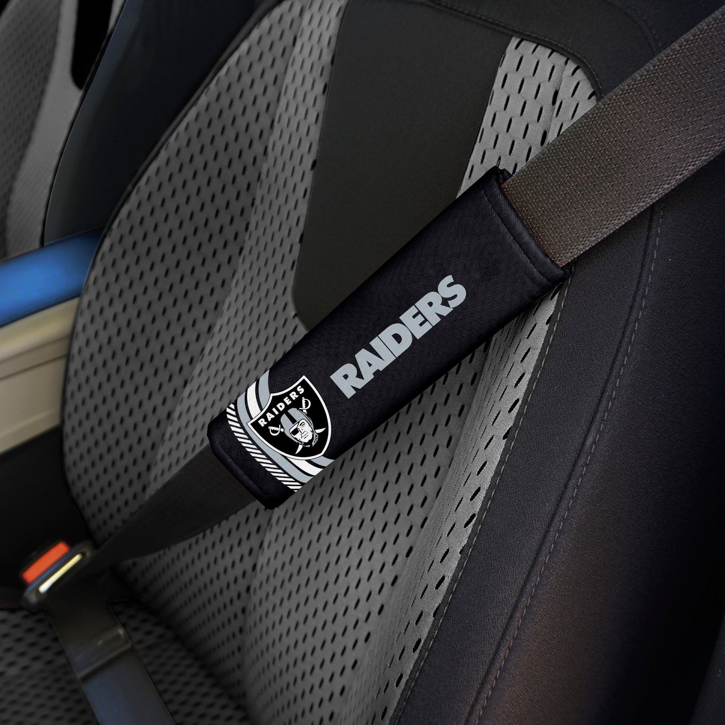 Las Vegas Raiders Team Color Rally Seatbelt Pad - 2 Pieces
