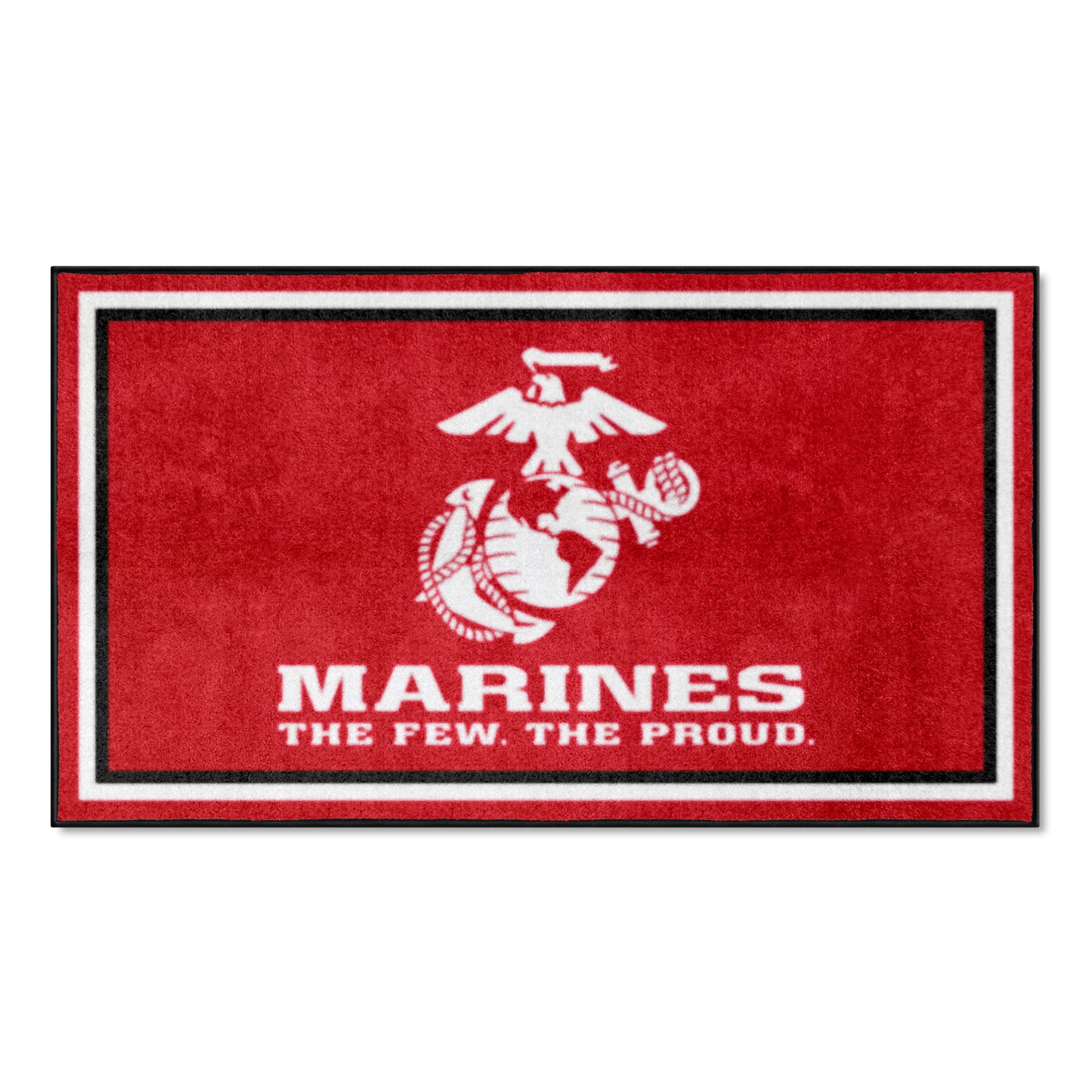 U.S. Marines 3ft. x 5ft. Plush Area Rug - Red
