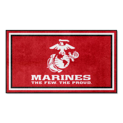 U.S. Marines 3ft. x 5ft. Plush Area Rug - Red