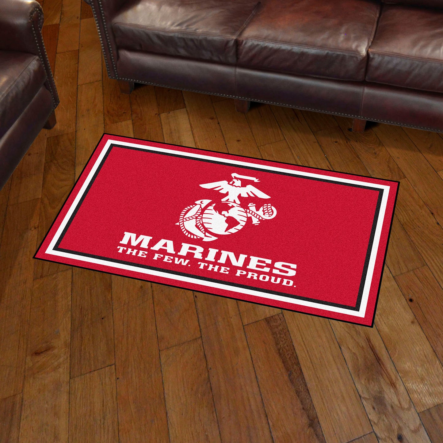 U.S. Marines 3ft. x 5ft. Plush Area Rug - Red