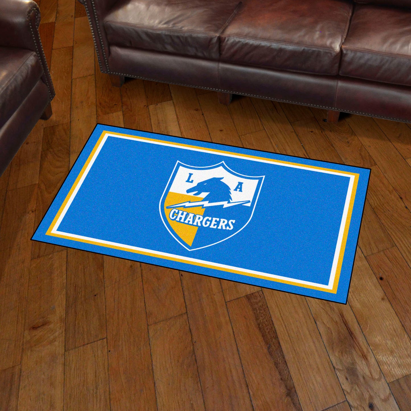 Los Angeles Chargers 3ft. x 5ft. Plush Area RugNFL Retro Logo, Chargers Shield Logo