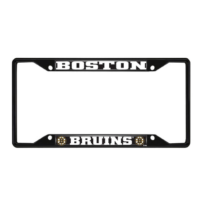 Boston Bruins Metal License Plate Frame Black Finish