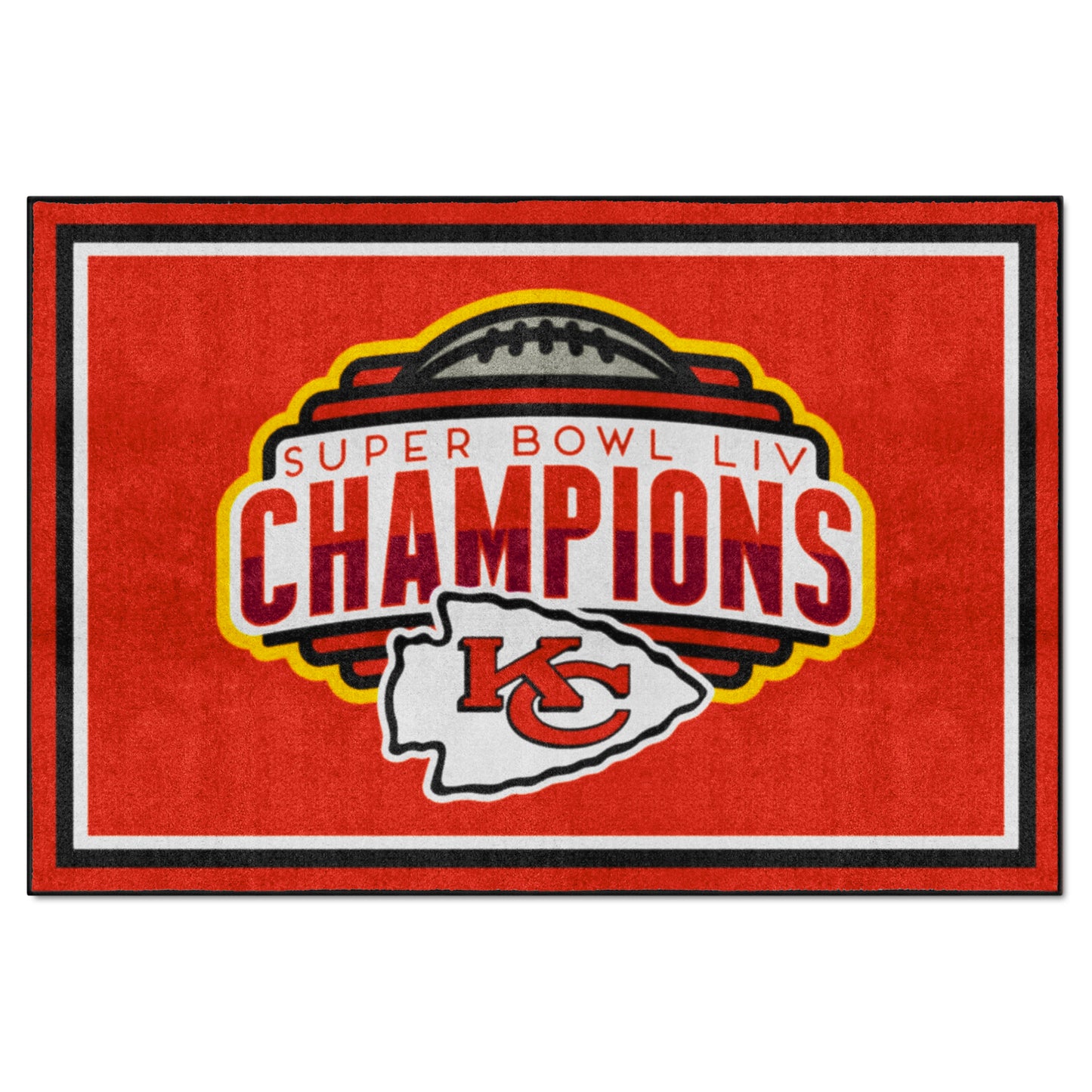 Kansas City Chiefs 2020 Super Bowl LIV Champions 5ft. x 8 ft. Plush Area Rug