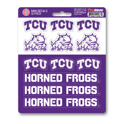 TCU Horned Frogs 12 Count Mini Decal Sticker Pack