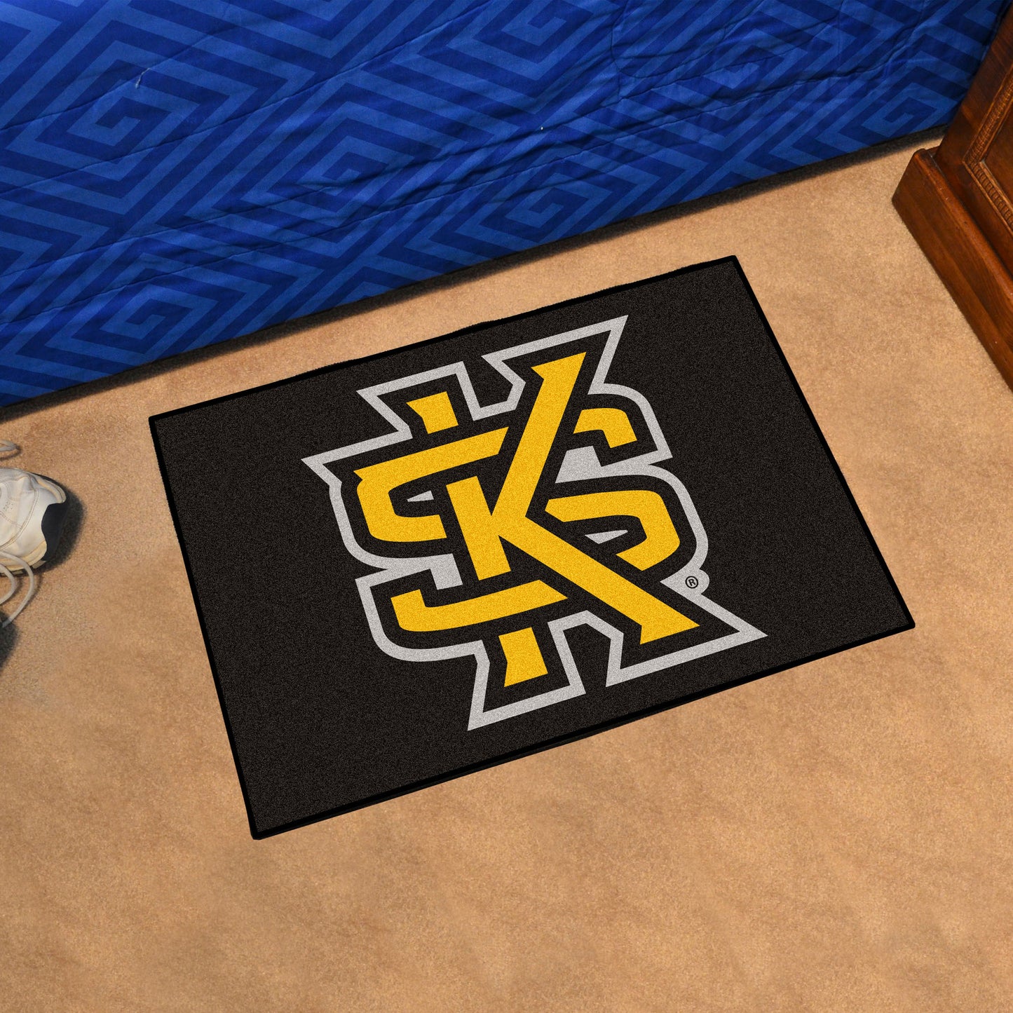 Kennesaw State Owls Starter Mat Accent Rug - 19in. x 30in. - "Interlocked KS" Logo