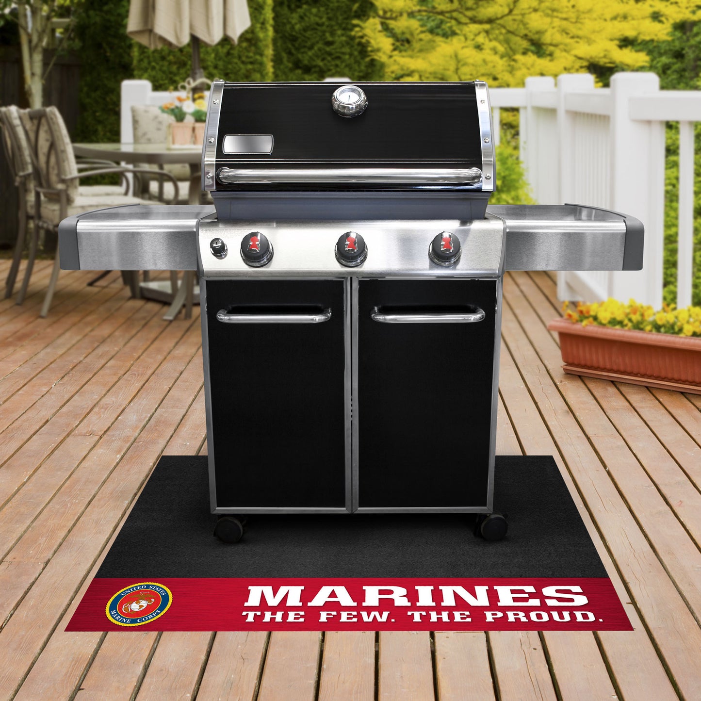 U.S. Marines Vinyl Grill Mat - 26in. x 42in.