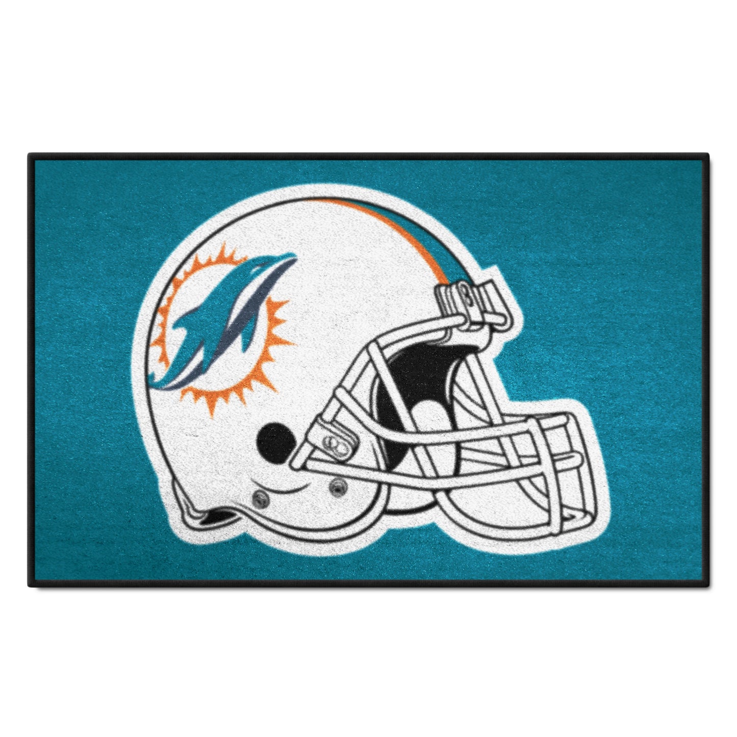 Miami Dolphins Starter Mat Accent Rug - 19in. x 30in. - Dolphins Helmet Logo