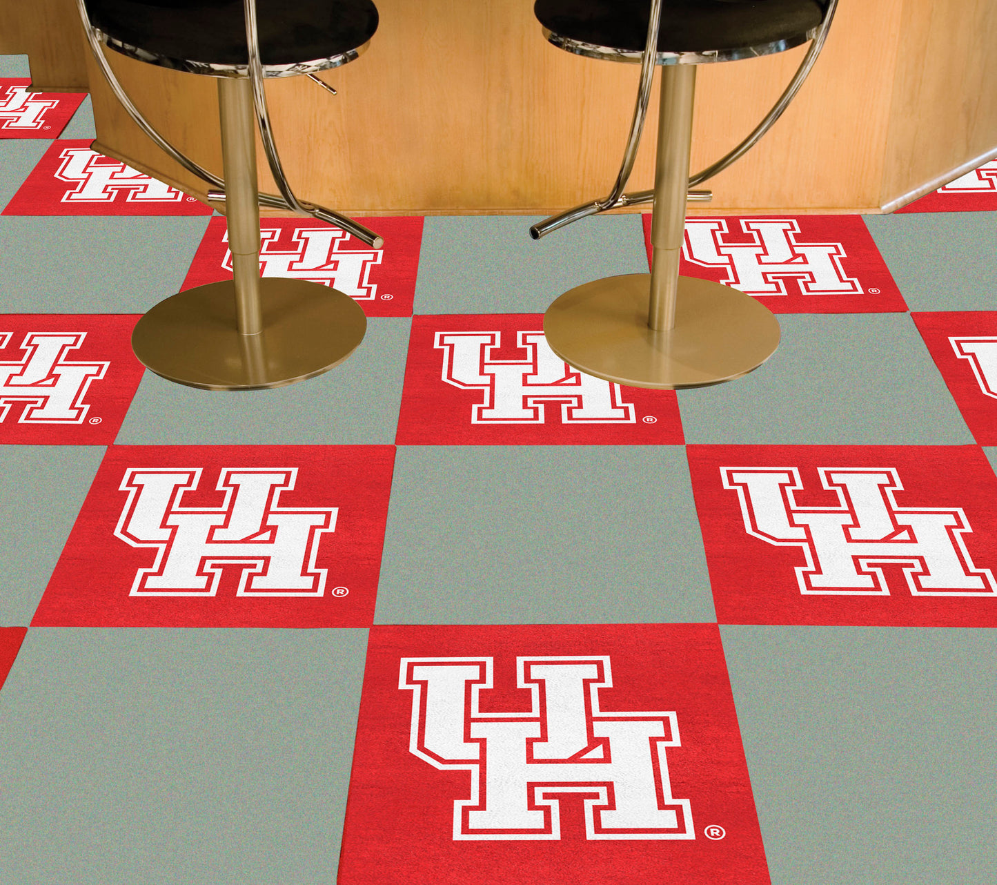 Houston Cougars Team Carpet Tiles - 45 Sq Ft.