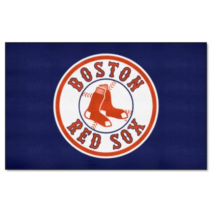 Boston Red Sox Ulti-Mat Rug - 5ft. x 8ft. - Circular Red Sox Alternate Logo