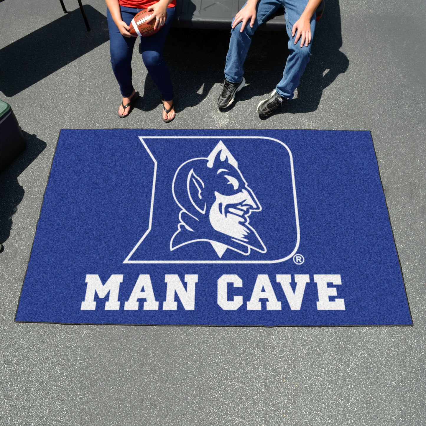 Duke Blue Devils Man Cave Ulti-Mat Rug - 5ft. x 8ft. - "D & Devil" Logo