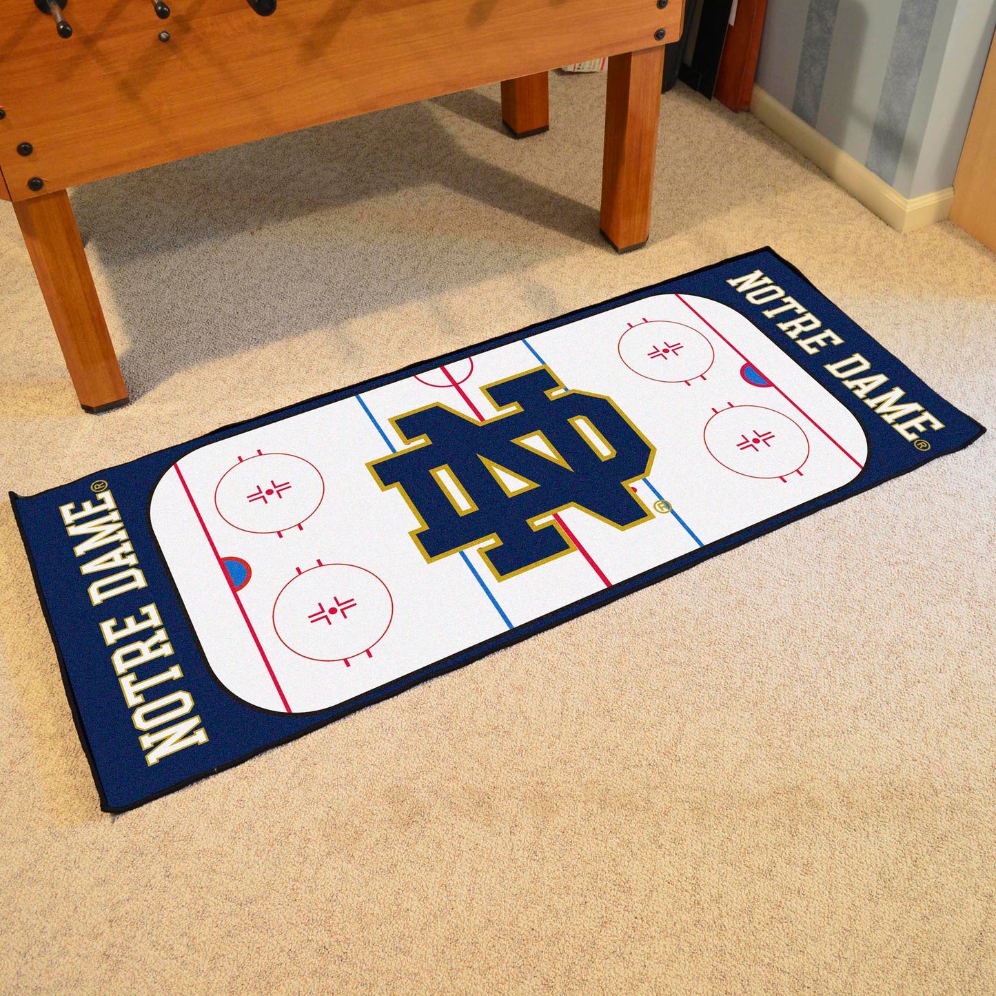 Notre Dame Fighting Irish Rink Runner - 30in. x 72in. - ND Primary Logo