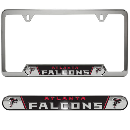 Atlanta Falcons Embossed License Plate Frame, 6.25in x 12.25in