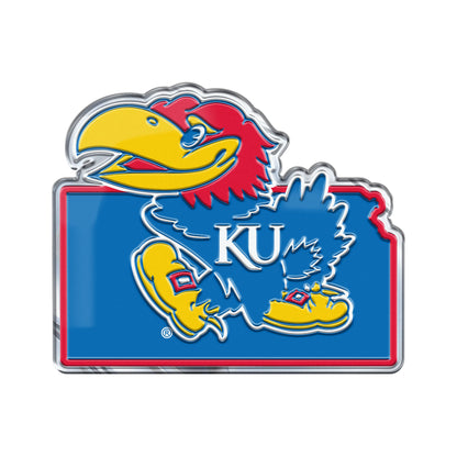 Kansas Jayhawks Team State Aluminum Embossed Emblem