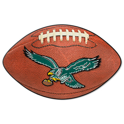 Philadelphia Eagles Football Rug - 20.5in. x 32.5in. NFL Retro Logo, Eagle on Ball Logo