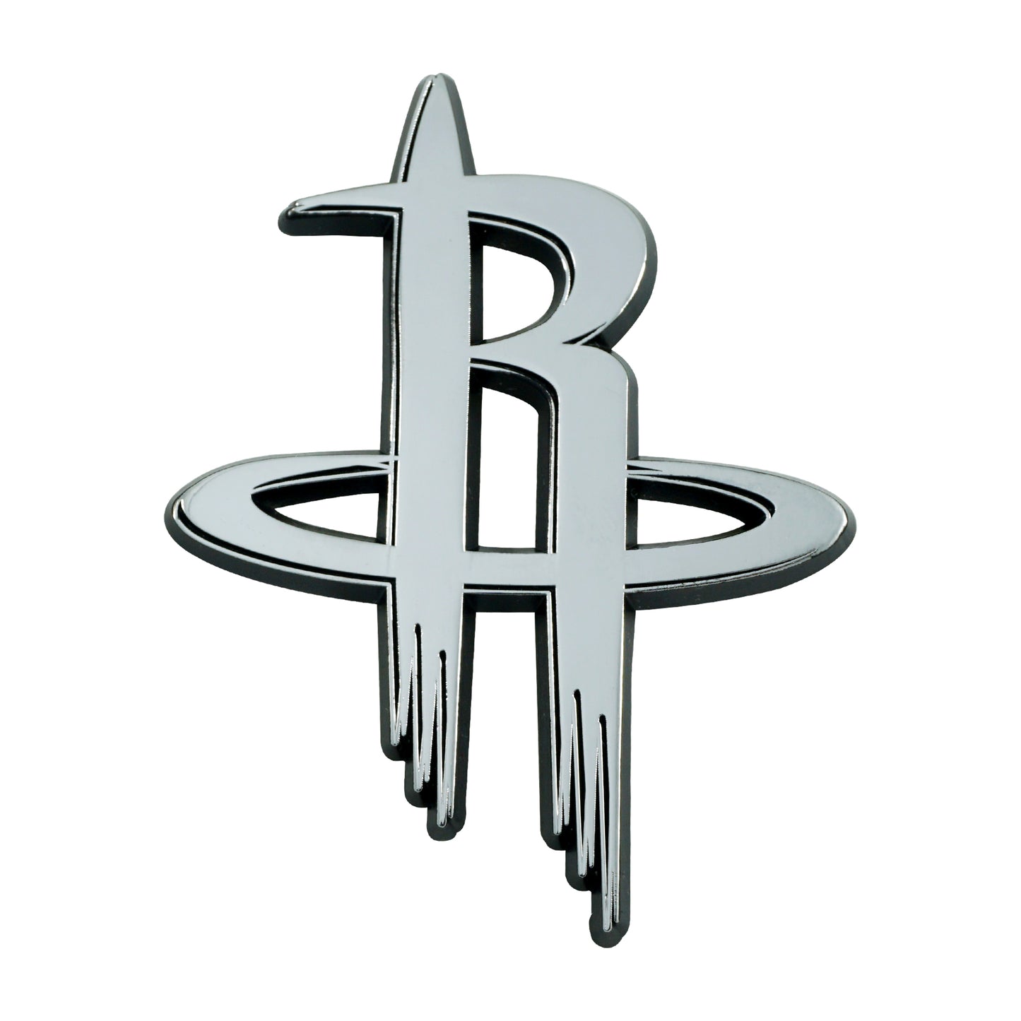 Houston Rockets 3D Chromed Metal Emblem