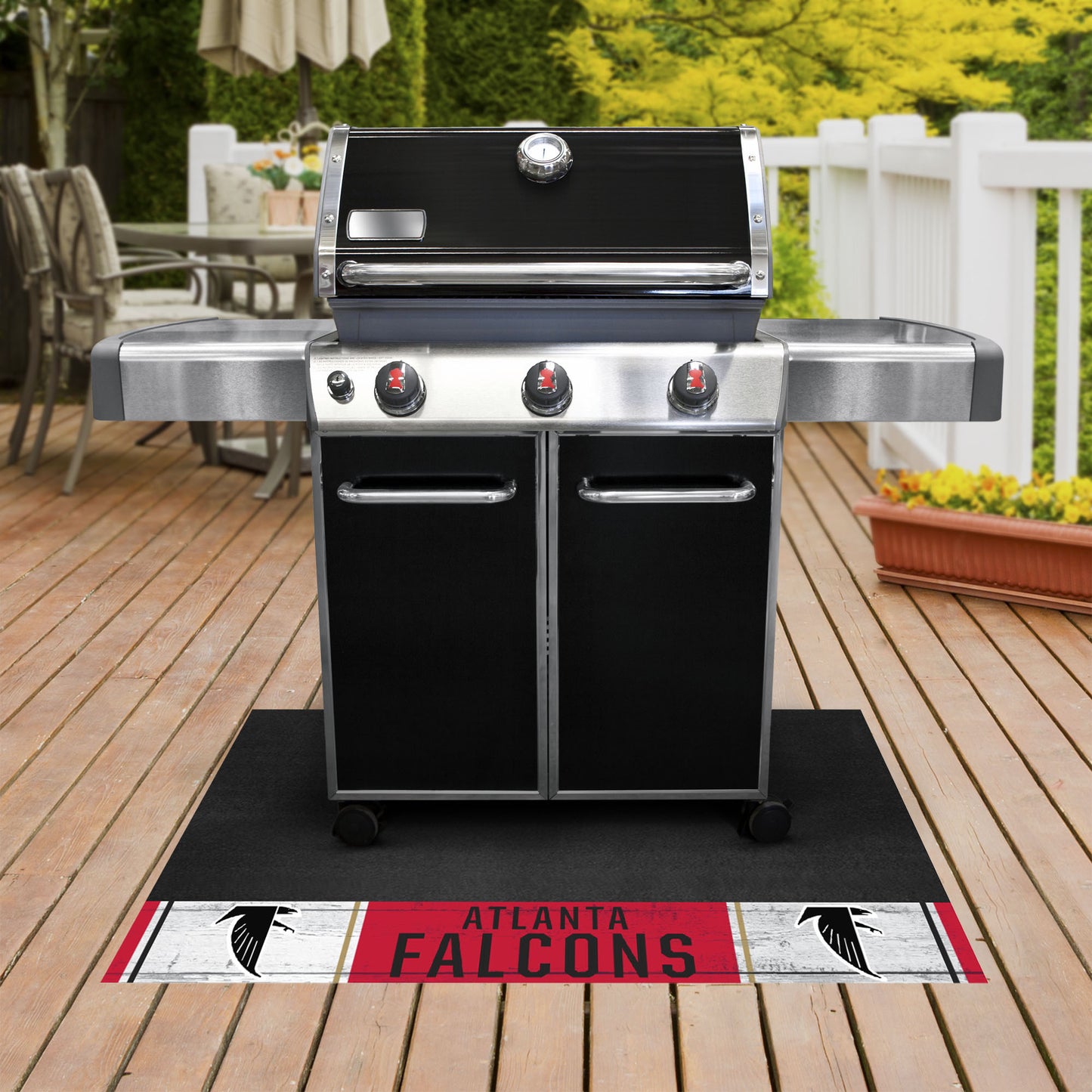 Atlanta Falcons Vinyl Grill Mat - 26in. x 42in.NFL Retro Logo, Original Falcon Logo