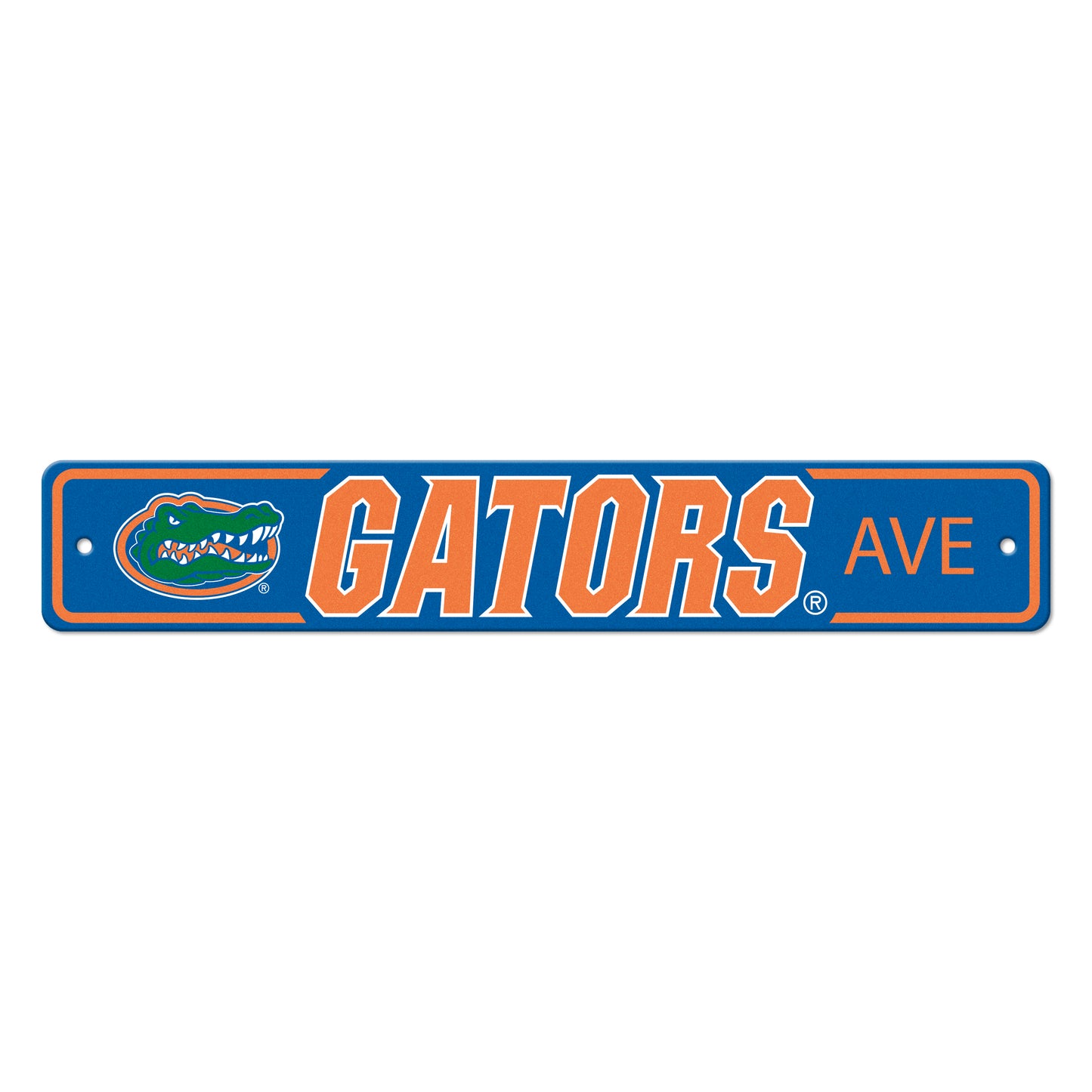 Florida Gators Team Color Street Sign Décor 4in. X 24in. Lightweight