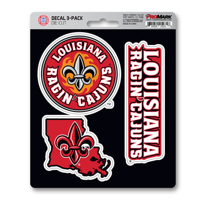 Louisiana-Lafayette Ragin' Cajuns 3 Piece Decal Sticker Set