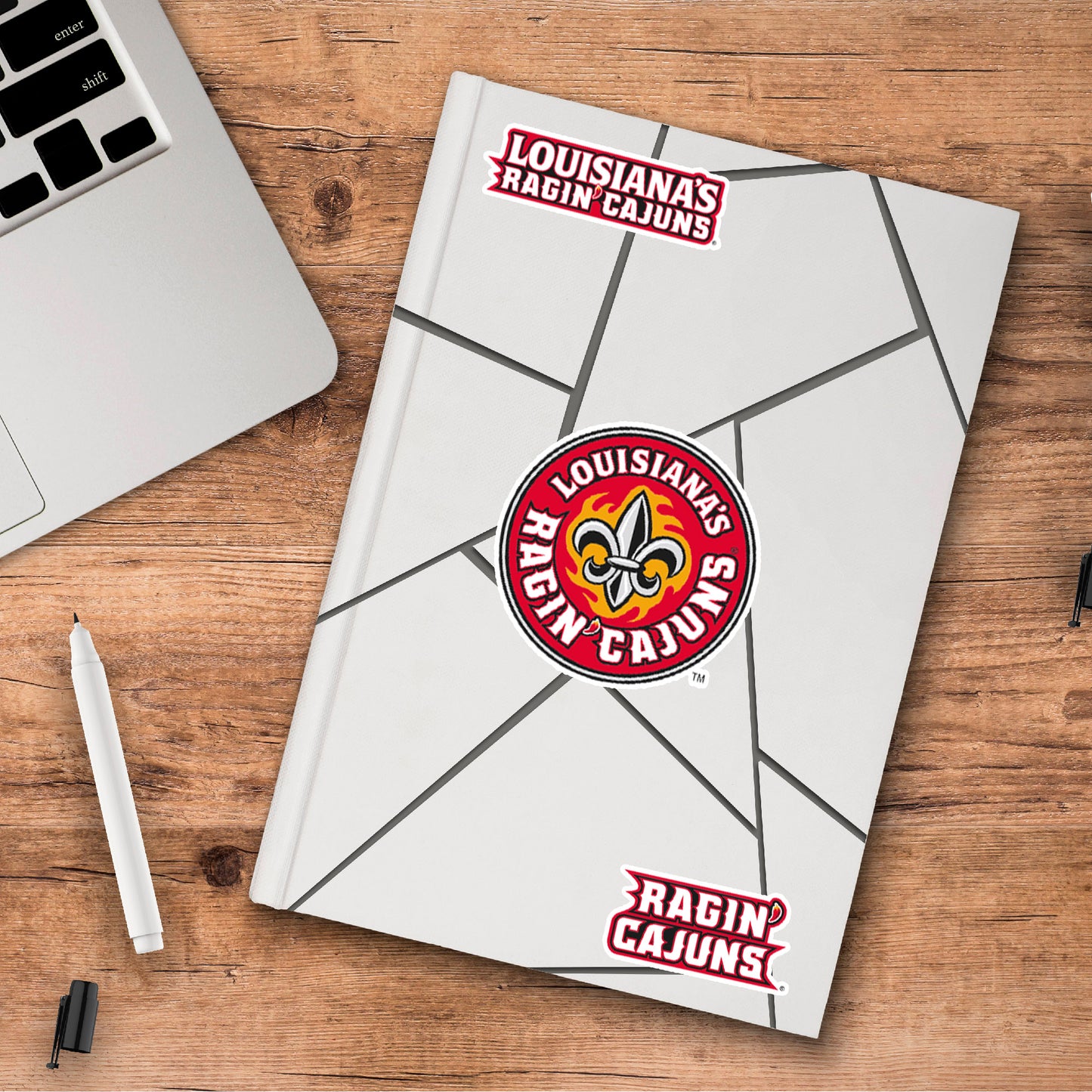 Louisiana-Lafayette Ragin' Cajuns 3 Piece Decal Sticker Set