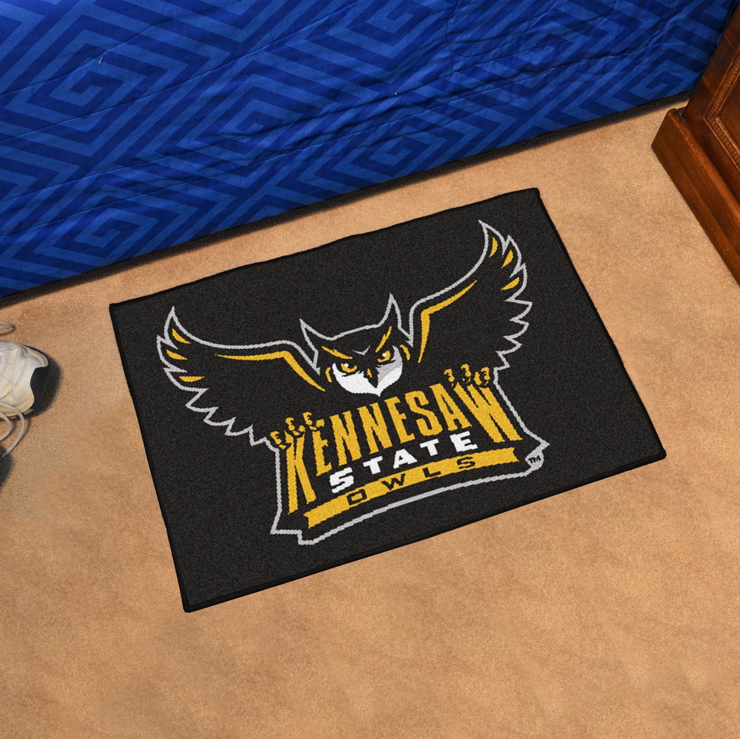 Kennesaw State Owls Starter Mat Accent Rug - 19in. x 30in. - "Owl" Logo & Wordmark