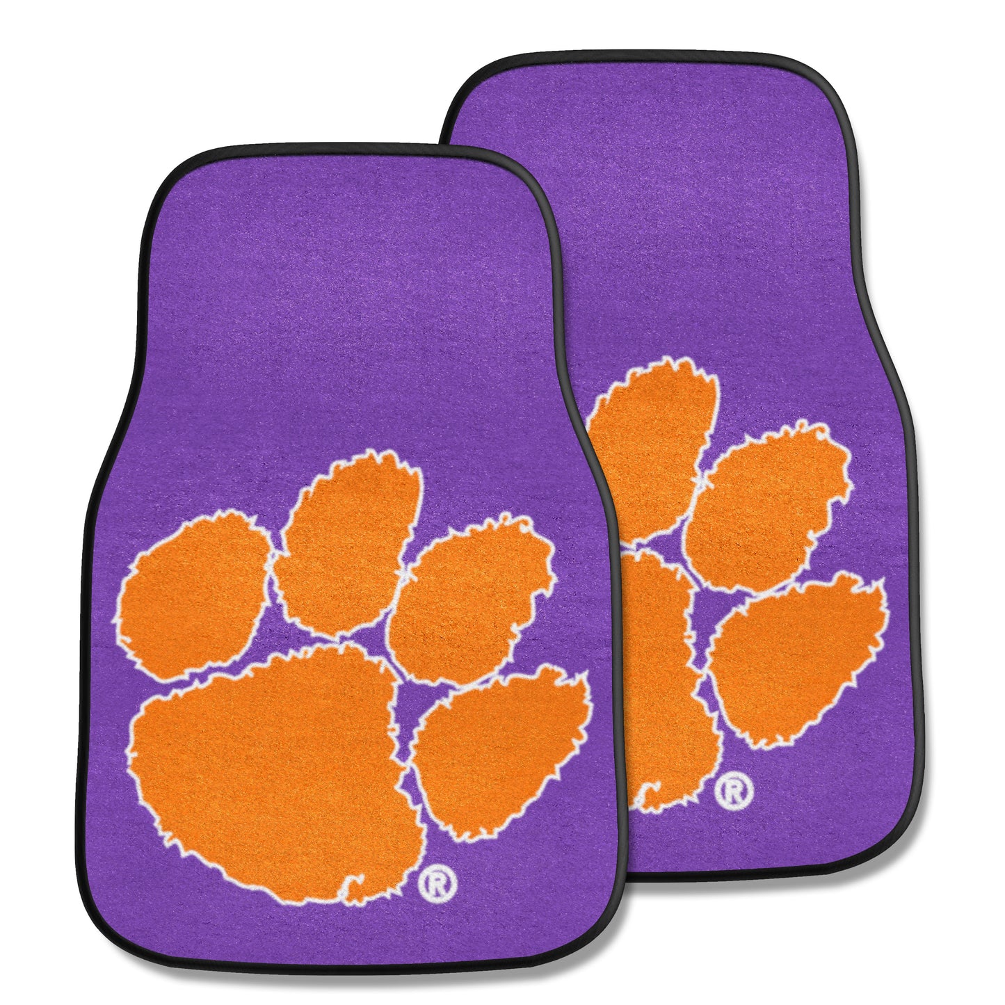 Clemson Tigers Front Carpet Car Mat Set - 2 Pieces - Purple