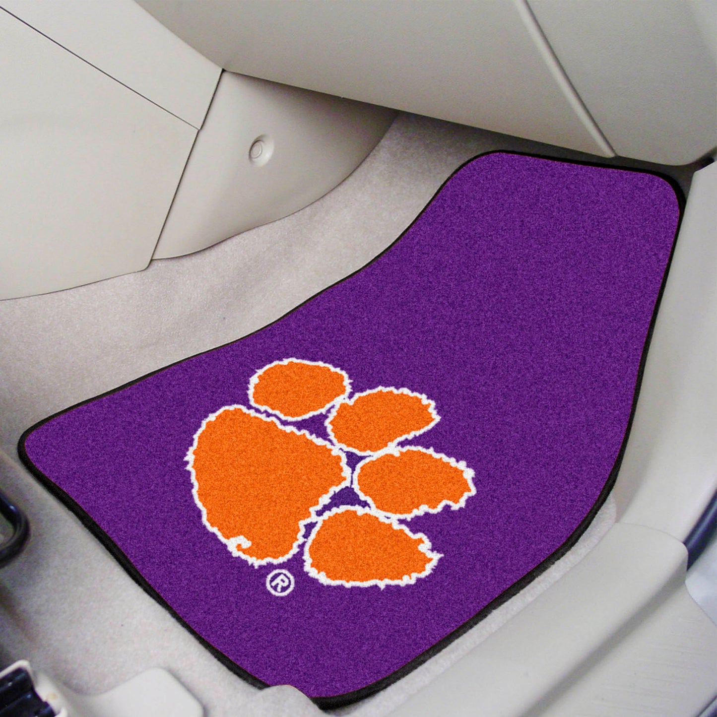 Clemson Tigers Front Carpet Car Mat Set - 2 Pieces - Purple