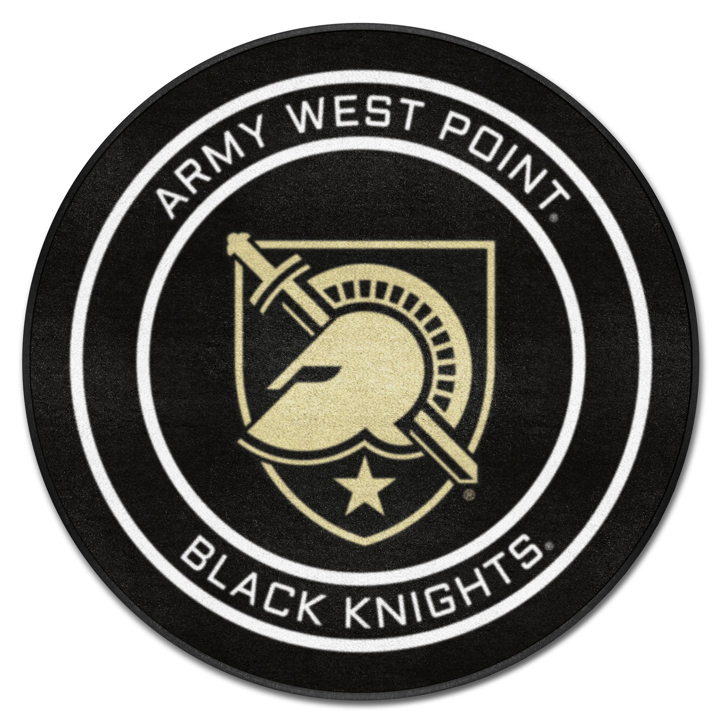 Army West Point Black Knights Hockey Puck Rug - 27in. Diameter