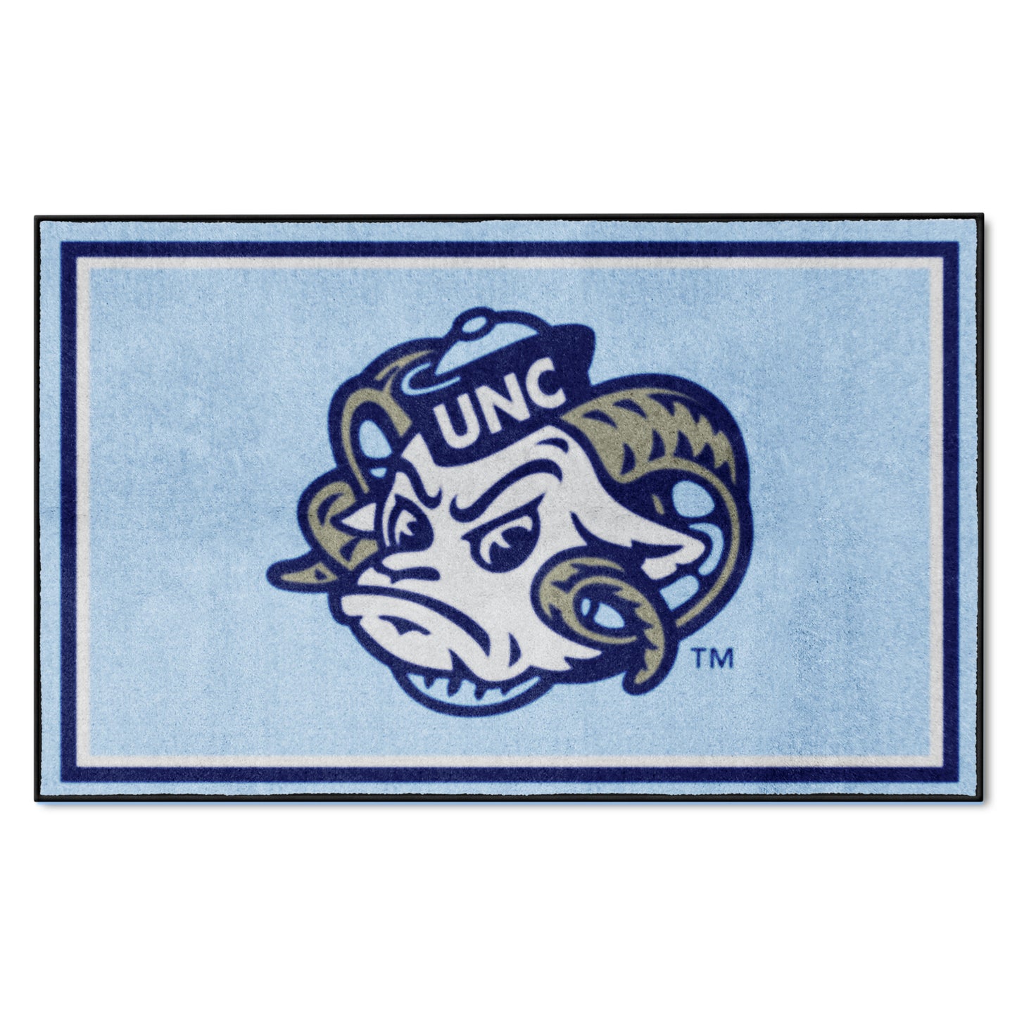 North Carolina Tar Heels 4ft. x 6ft. Plush Area Rug - "Ram" Logo