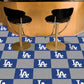 Los Angeles Dodgers Team Carpet Tiles - 45 Sq Ft. - Blue & Gray Tiles