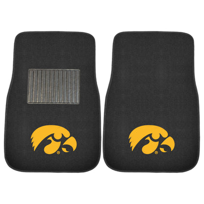 Iowa Hawkeyes Embroidered Car Mat Set - 2 Pieces