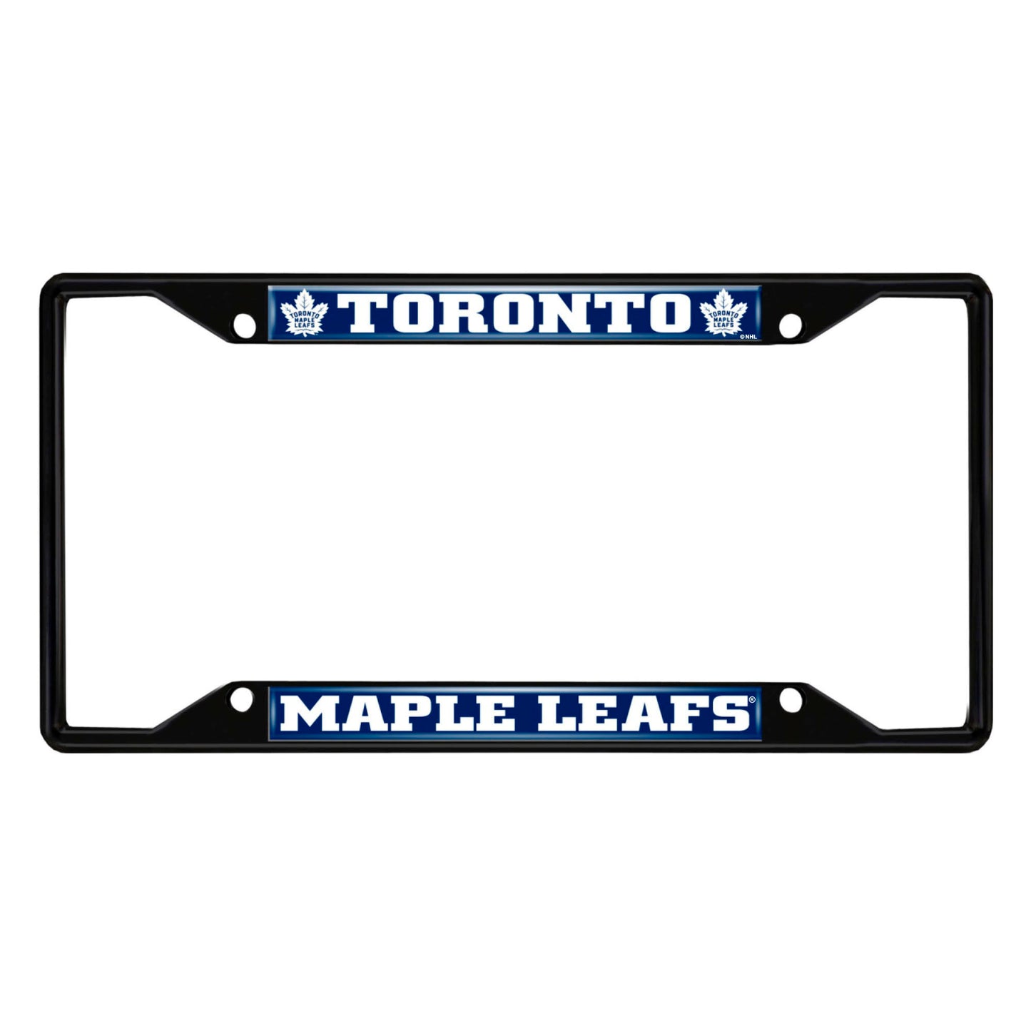 Toronto Maple Leafs Metal License Plate Frame Black Finish