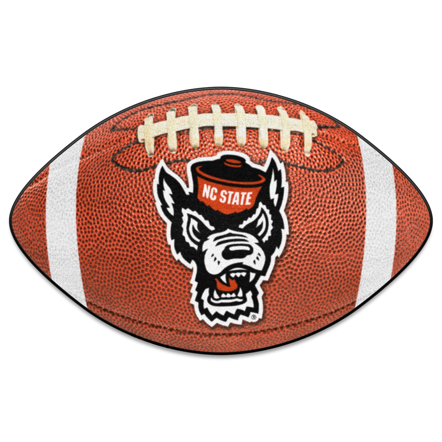 NC State Wolfpack Football Rug - 20.5in. x 32.5in. - Wolf Head Primary Logo