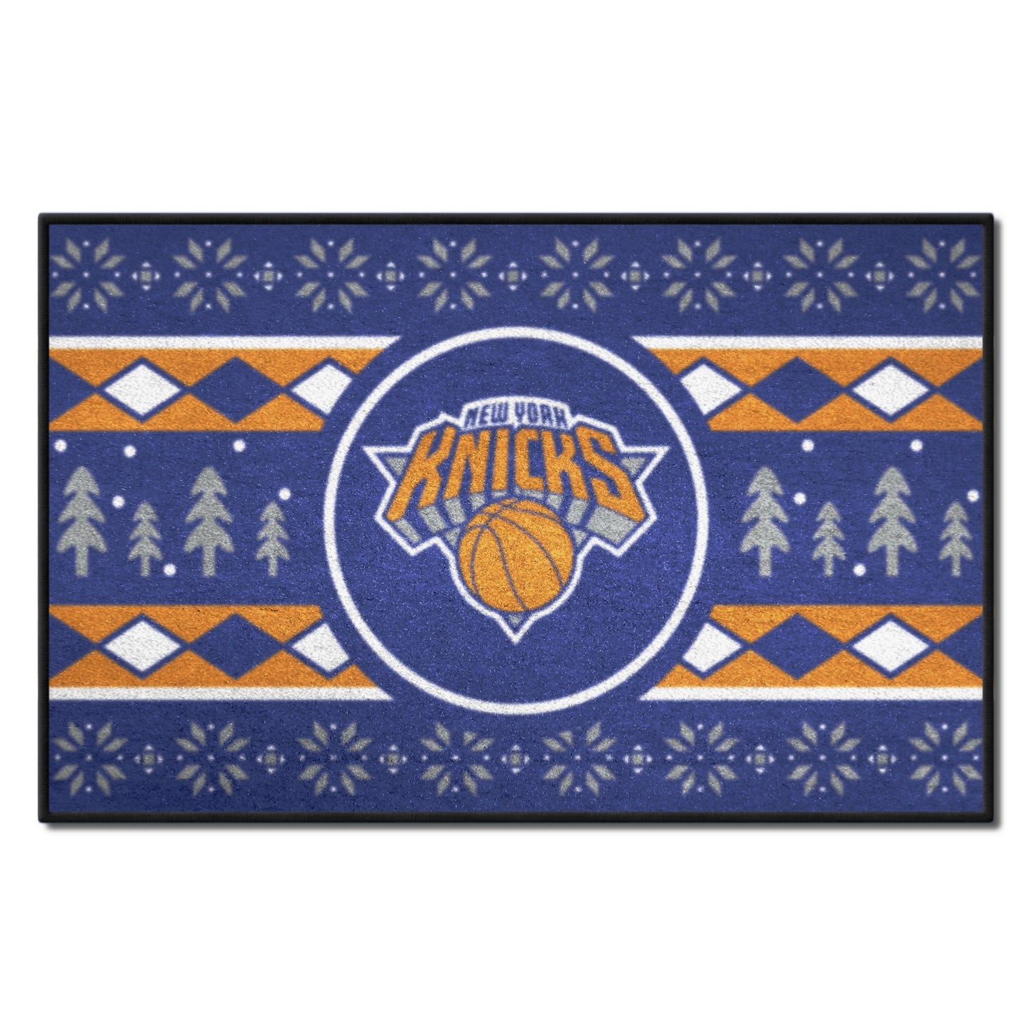 New York Knicks Holiday Sweater Starter Mat Accent Rug - 19in. x 30in.