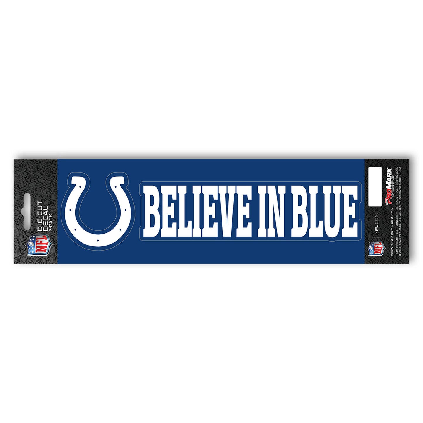 Indianapolis Colts 2 Piece Team Slogan Decal Sticker Set