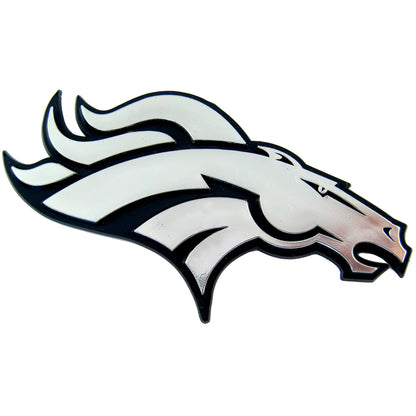Denver Broncos Molded Chrome Plastic Emblem - Broncos Primary Logo