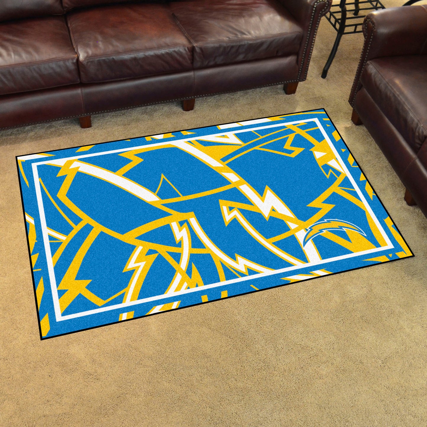 Los Angeles Chargers 4ft. x 6ft. Plush Area Rug XFIT Design