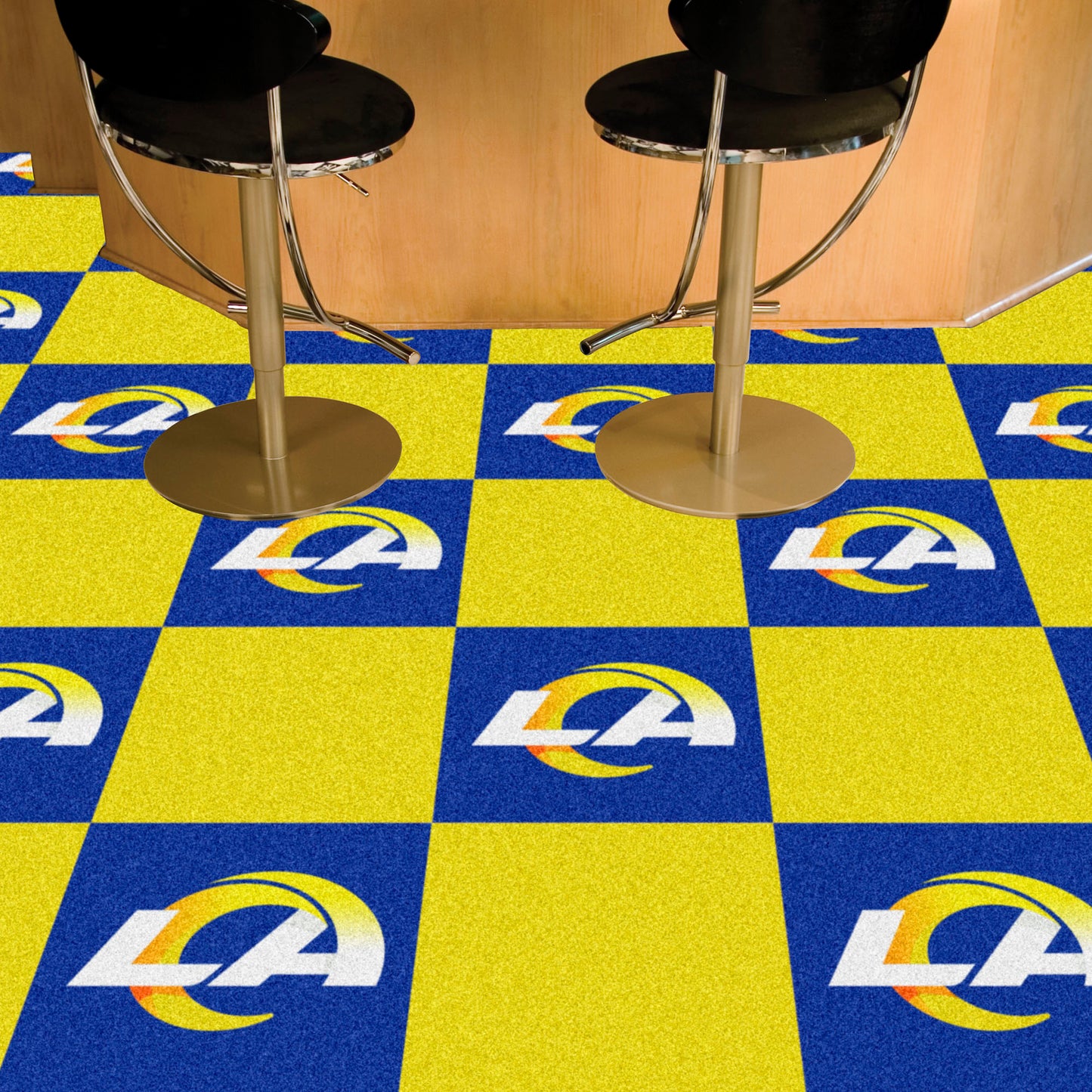 Los Angeles Rams Team Carpet Tiles - 45 Sq Ft.