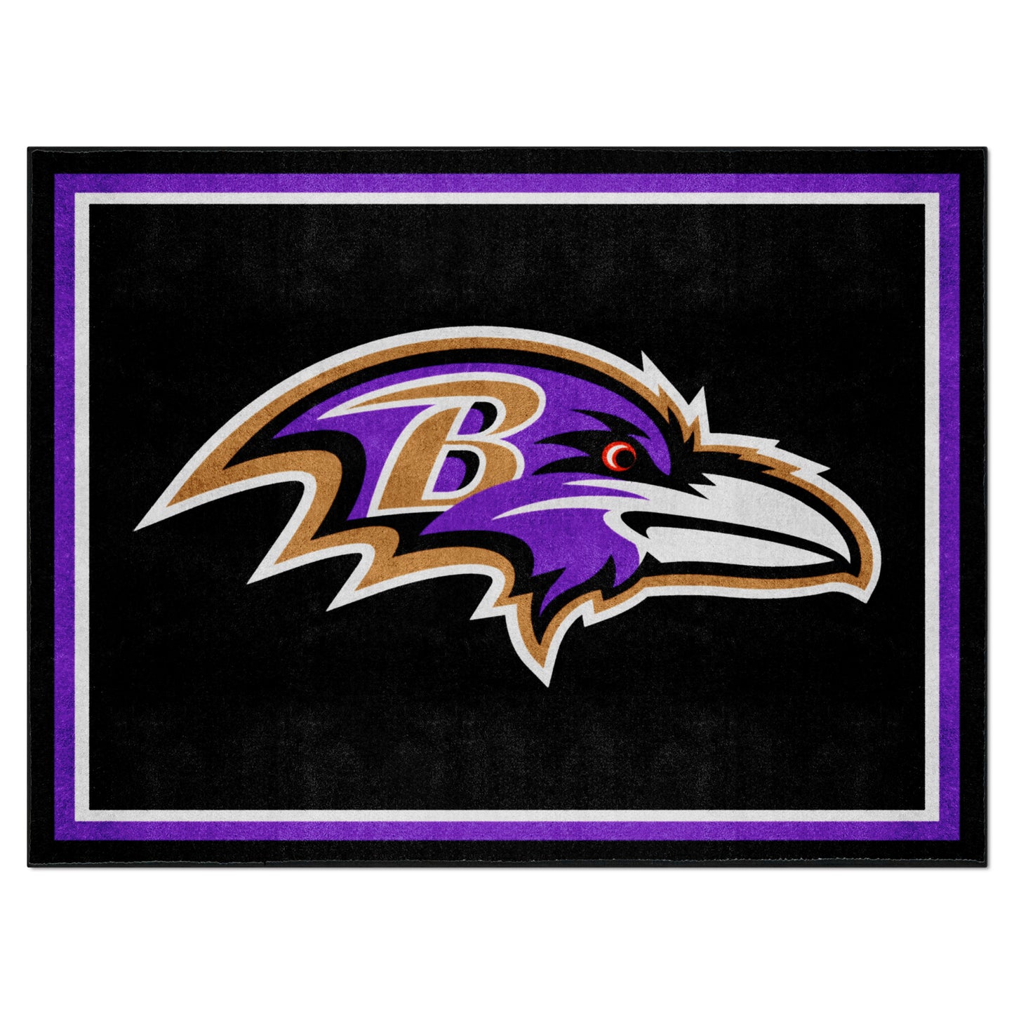 Baltimore Ravens 8ft. x 10 ft. Plush Area Rug