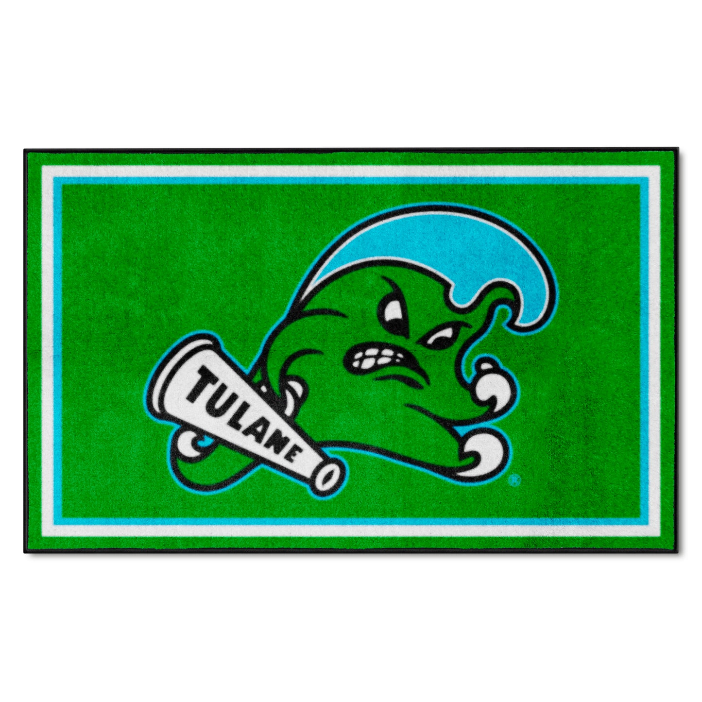 Tulane Green Wave 4ft. x 6ft. Plush Area Rug