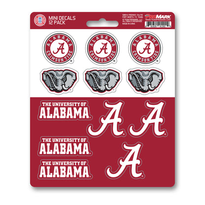 Alabama Crimson Tide 12 Count Mini Decal Sticker Pack