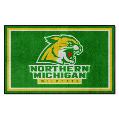 Northern Michigan Wildcats 4ft. x 6ft. Plush Area Rug