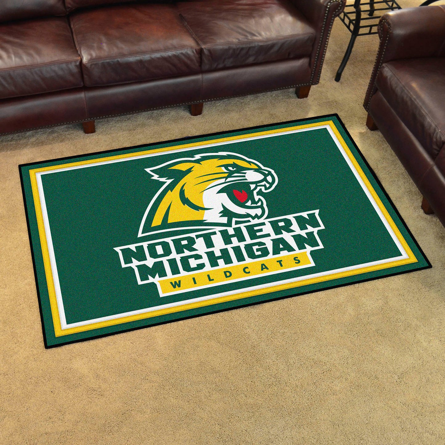 Northern Michigan Wildcats 4ft. x 6ft. Plush Area Rug