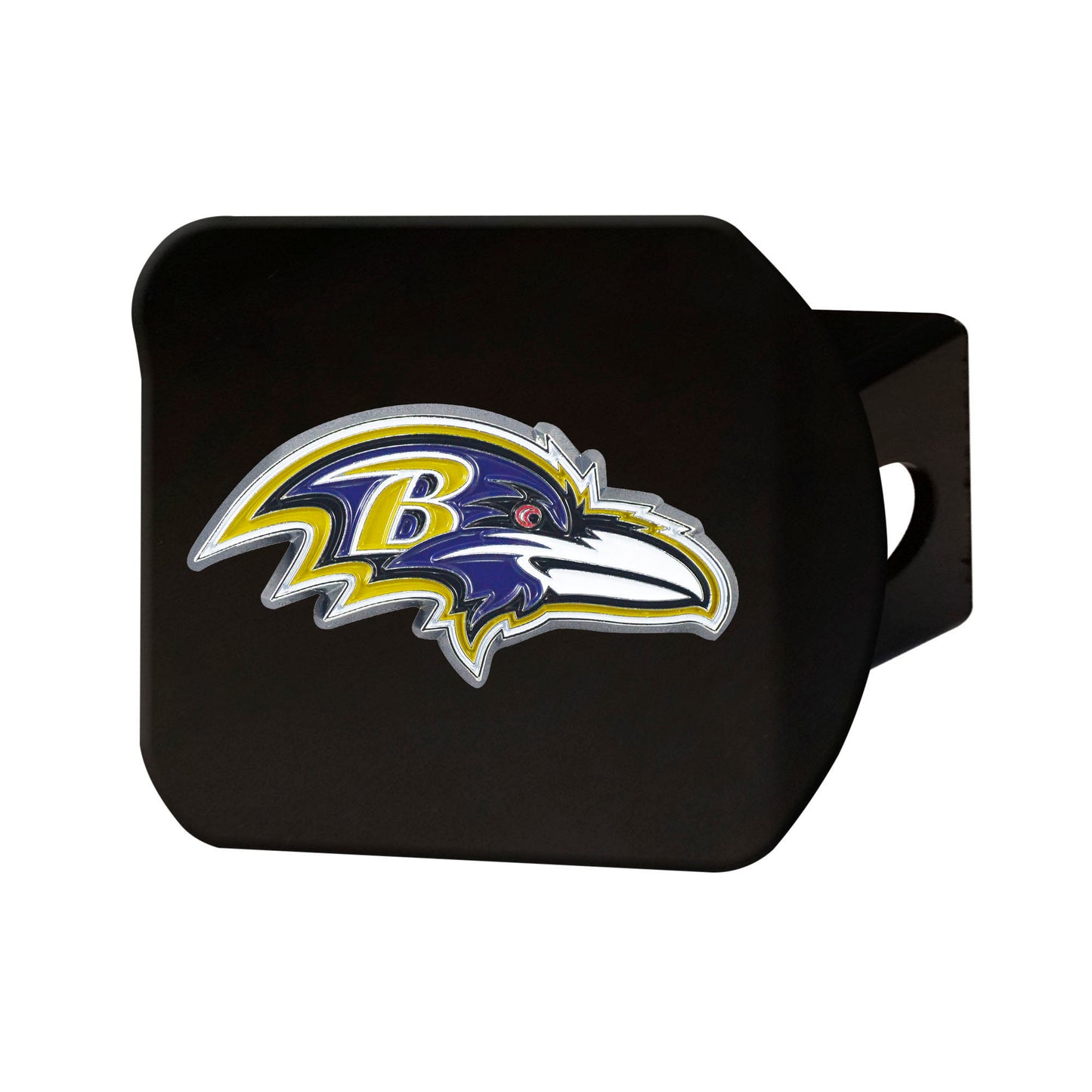 Baltimore Ravens Black Metal Hitch Cover - 3D Color Emblem