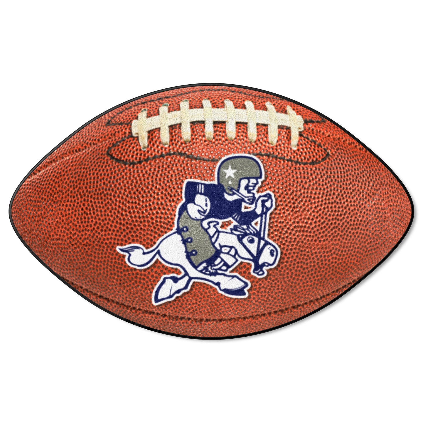 Dallas Cowboys Football Rug - 20.5in. x 32.5in. NFL Retro Logo, Cowboy on Horse Logo