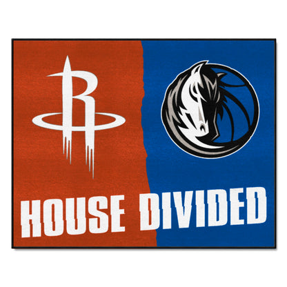 NBA House Divided - Houston Rockets / Mavericks House Divided Rug - 34 in. x 42.5 in.