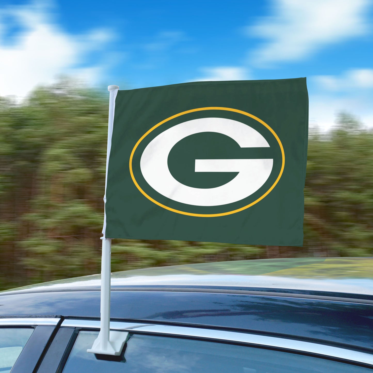 Green Bay Packers Car Flag Large 1pc 11" x 14"